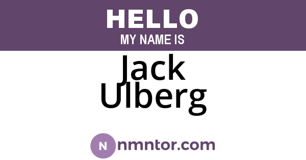 Jack Ulberg