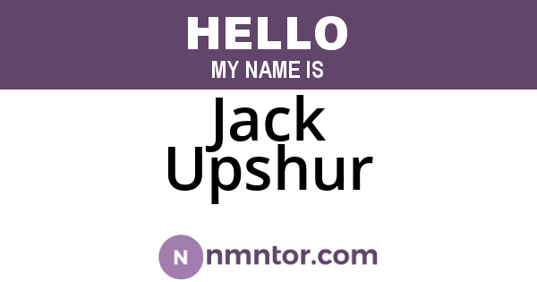Jack Upshur