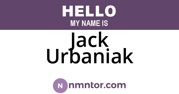 Jack Urbaniak