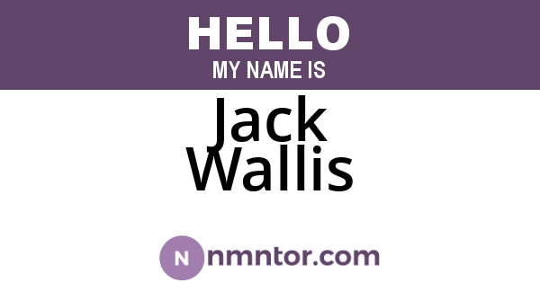 Jack Wallis