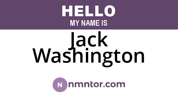 Jack Washington