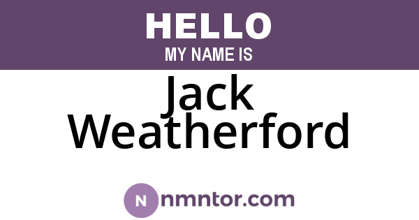 Jack Weatherford