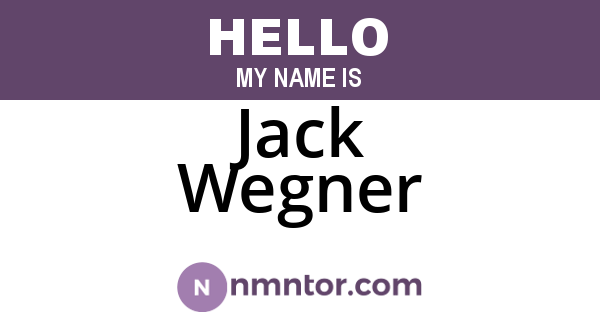 Jack Wegner