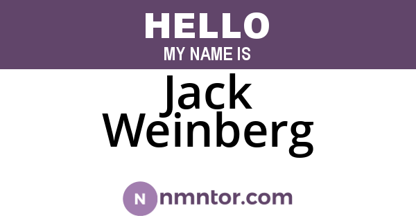 Jack Weinberg