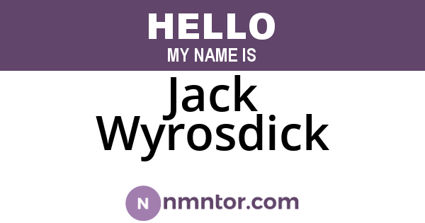 Jack Wyrosdick