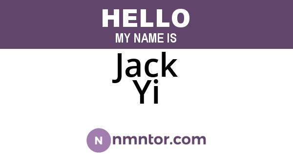 Jack Yi