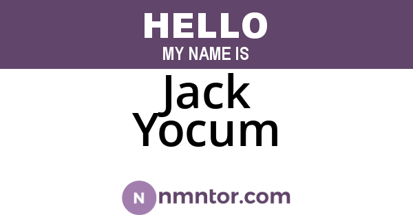 Jack Yocum