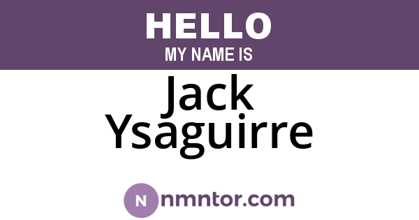Jack Ysaguirre