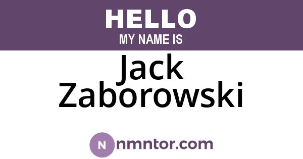 Jack Zaborowski