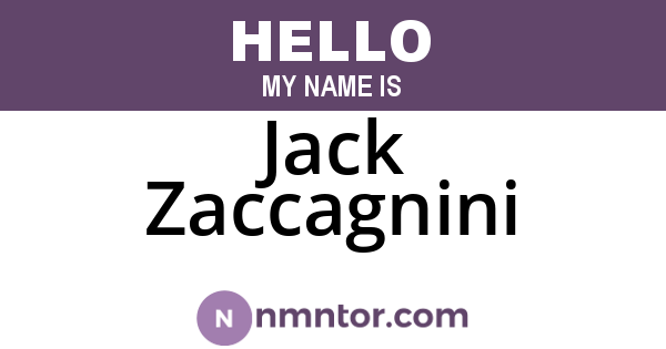 Jack Zaccagnini