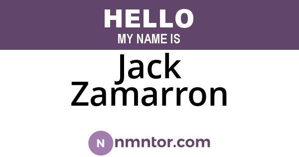 Jack Zamarron