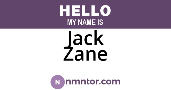 Jack Zane