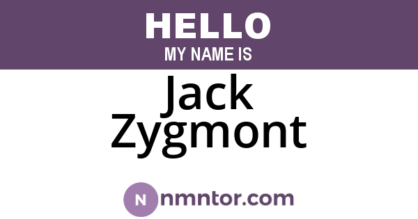 Jack Zygmont
