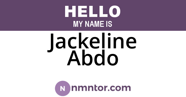 Jackeline Abdo