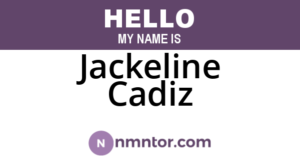 Jackeline Cadiz