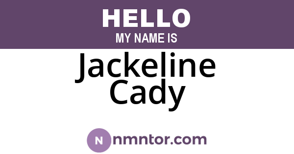 Jackeline Cady