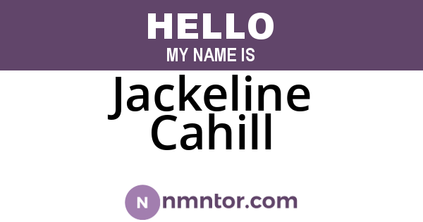 Jackeline Cahill