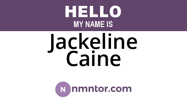 Jackeline Caine