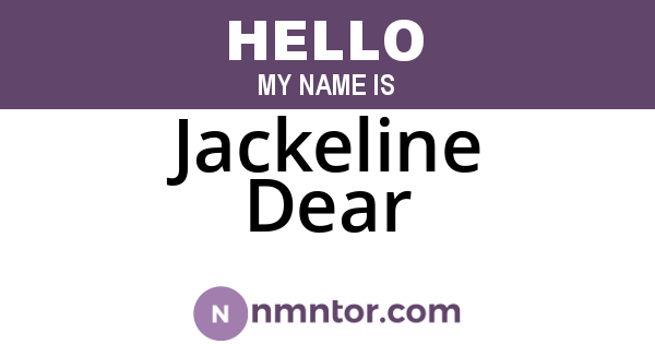 Jackeline Dear