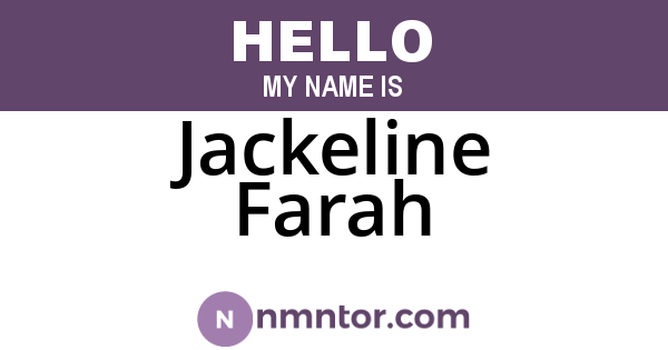 Jackeline Farah