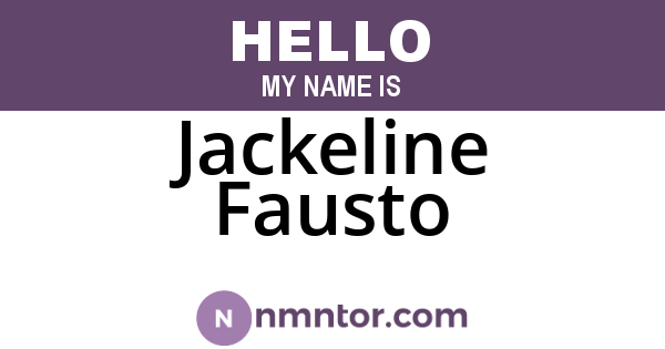 Jackeline Fausto
