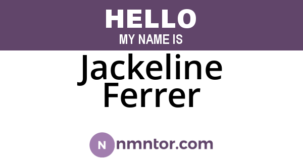 Jackeline Ferrer