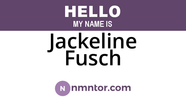 Jackeline Fusch