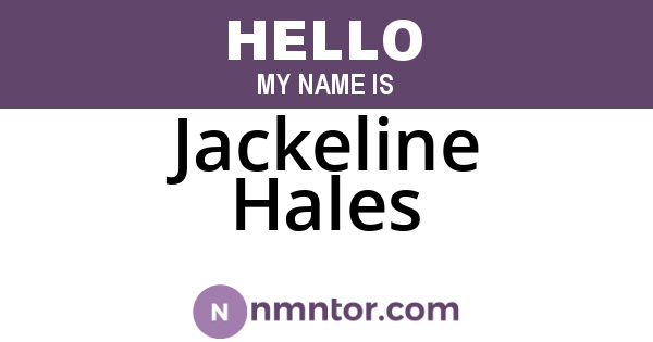 Jackeline Hales