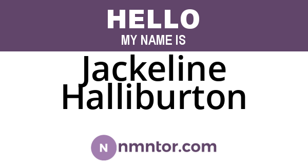 Jackeline Halliburton