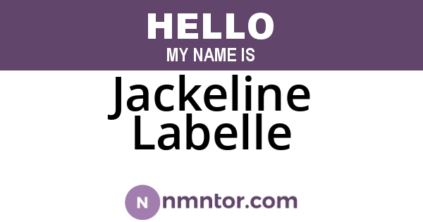 Jackeline Labelle