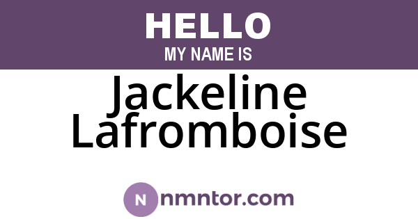 Jackeline Lafromboise