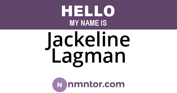 Jackeline Lagman