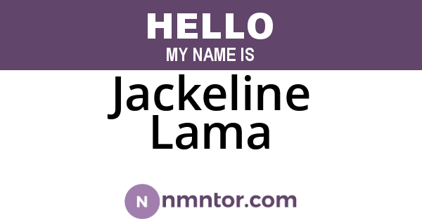 Jackeline Lama