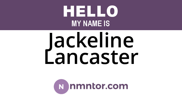 Jackeline Lancaster
