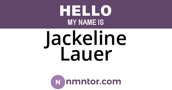 Jackeline Lauer