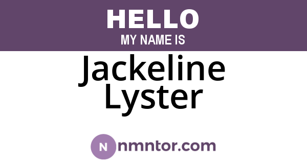 Jackeline Lyster