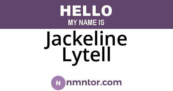 Jackeline Lytell
