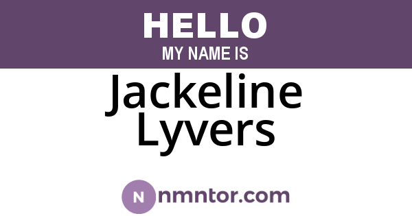 Jackeline Lyvers