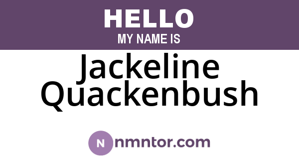 Jackeline Quackenbush