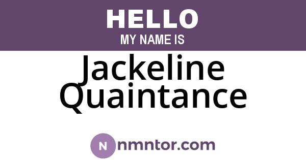 Jackeline Quaintance