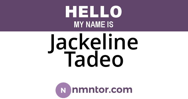 Jackeline Tadeo