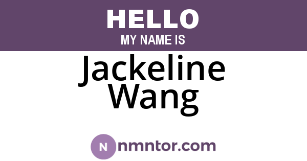 Jackeline Wang