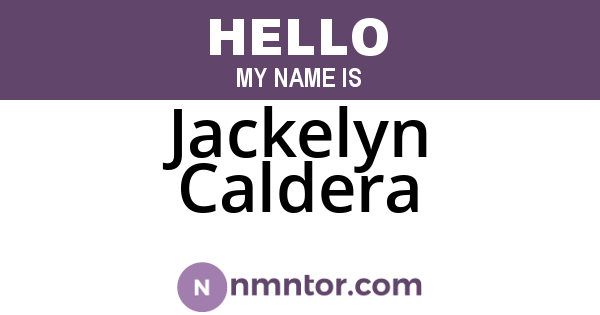 Jackelyn Caldera