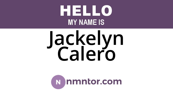 Jackelyn Calero