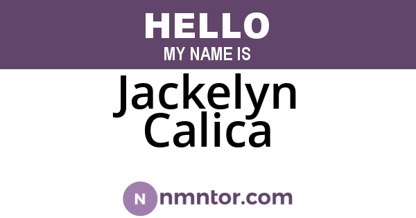 Jackelyn Calica