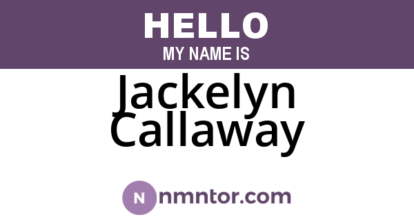 Jackelyn Callaway