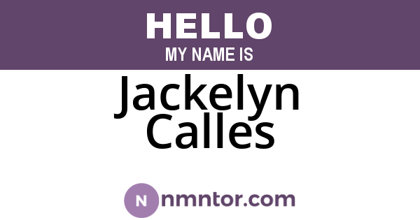 Jackelyn Calles