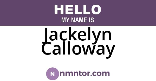Jackelyn Calloway