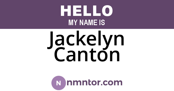 Jackelyn Canton
