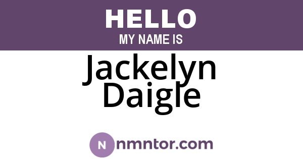 Jackelyn Daigle